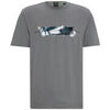 T-shirt BOSS T-SHIRT TEE 8 GRIS EN COTON M&Eacute;LANG&Eacute; &Agrave; MOTIF ARTISTIQUE Gris