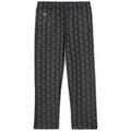 Pantalons enfants sur Grenoble : Pantalon enfant Lacoste PANTALON DE SURV&Ecirc;TEMENT NOIR AVEC MOTIFS MONOGRAMMES Noir