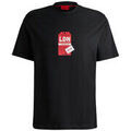 T-shirt HUGO T-SHIRT EN JERSEY DE COTON DITROSO NOIR AVEC MOTIF ARTI Grenoble