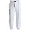 Pantalon BOSS PANTALON CARGO EN TISSU STRETCH D&Eacute;PERLANT BLANC T_CHEST Blanc