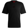 T-shirt HUGO T-SHIRT RELAXED EN JERSEY DE COTON NOIR AVEC PATCH LOGO