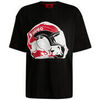 T-shirt HUGO T-SHIRT OVERSIZE NOIR EN X RB AVEC IMPRIM&Eacute; COURSE DIT_R Noir