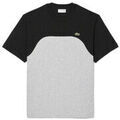 Tee-shirts sur Grenoble : T-shirt Lacoste T-SHIRT COLOR-BLOCK JERSEY DE COTON NOIR ET GRIS