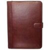 Porte document Hexagona Conf&eacute;rencier en cuir ref 36371 marron Marron