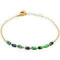 Bracelets Brillaxis Bracelet plaqu&eacute; or rubis zoisite Jaune Grenoble