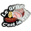 Broches sur Grenoble : Broches Clj Charles Le Jeune Pin's Le Gras C'est La Vie! Noir