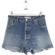 Short Re/done Mini short en coton bleu