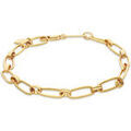 Bracelets Orusbijoux Bracelet Dor&eacute; Chaine Grands &eacute;l&eacute;ments Ovals Dor&eacute; Grenoble