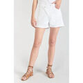 Short sur Grenoble : Short Le Temps des Cerises Short mosta en jeans blanc &agrave; fermeture asym&eacute;trique Blanc