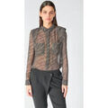 Chemise Le Temps des Cerises Chemise winny noire &agrave; motif animalier Noir Grenoble