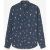 Chemise Le Temps des Cerises Chemise birdy &agrave; motif oiseaux Bleu