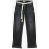 Jeans Le Temps des Cerises Jeans pricilia taille haute 7/8&egrave;me destroy noir Noir
