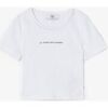 T-shirt enfant Le Temps des Cerises Crop top yukongi blanc
