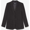 Veste Le Temps des Cerises Veste blazer neela noire &agrave; rayures argent&eacute;es Noir