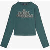 T-shirt enfant Le Temps des Cerises Top court willergi vert bouteille