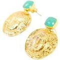 Boucles d'oreille sur Grenoble : Boucles oreilles Les Reines Boucles d'oreilles anciennes en turquoise