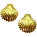 Boucles d'oreille sur Grenoble : Boucles oreilles Les Reines Boucles d'oreilles coquillage dor&eacute; multicolor