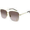 Lunettes de soleil Saint Laurent SL 312 M Lunettes de soleil, Or/Marron, 58 mm Dor&eacute;