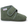 Chaussons b&eacute;b&eacute; Pisamonas Chaussons En Velours C&ocirc;tel&eacute; &Agrave; Scratch Vert