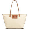 Sac a main LANCASTER Sac cabas &eacute;paule Canvas KBA Beige