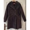 Manteau Cherry Manteau long marron chocolat en su&eacute;dine taille 40 Marron