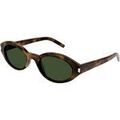 Lunettes sur Grenoble : Lunettes de soleil Saint Laurent SL 567 Lunettes de soleil, Havana/Vert, 51 mm