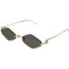 Lunettes de soleil Gucci GG1604S Lunettes de soleil, Or/Gris, 53 mm Dor&eacute;