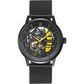 Montre Pierre Lannier Coffret Homme PADDOCK Jaune Cuir perfor&eacute; Noir Jaune Grenoble