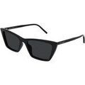 Lunettes sur Grenoble : Lunettes de soleil Saint Laurent SL 737 MICA THIN Lunettes de soleil, Noir/Noir, 54 mm