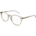 Lunettes sur Grenoble : Lunettes de soleil Saint Laurent SL 106 Cadres Optiques, Beige/Transparent, 50 mm