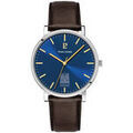 Montre Pierre Lannier Montre Homme COEUR BATTANT Bleu Cuir Brun