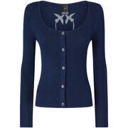 Pull Pinko ASSIA CARDIGAN LOGO IN TRASPARENZA