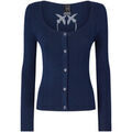 Pull Pinko ASSIA CARDIGAN LOGO IN TRASPARENZA