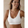 Triangles / Sans armatures Daxon by - Lot 2 brassi&egrave;res + 1 gratuite dentelle Blanc