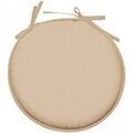 Linge de maison sur Grenoble : Galettes de chaise Stof Galette de chaise ronde en polyester ton lin Beige 40x40 cm. . Maison & D&eacute;co> Galettes de chaise.