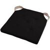 Galettes de chaise Stof Coussin de chaise r&eacute;versible noir et lin en coton 38 x 38 cm Noir Unique. . Maison & D&eacute;co> Galettes de chaise.