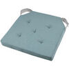 Galettes de chaise Stof Coussin de chaise r&eacute;versible jade et gris en coton 38 x 38 cm Vert Unique. . Maison & D&eacute;co> Galettes de chaise.
