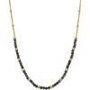 Collier Orusbijoux Collier Argent Dor&eacute; Perles Dor&eacute;e Et Pierres Spinelle Noire Dor&eacute;