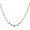 Collier Orusbijoux Collier Argent Dor&eacute; Cascade Pierre Spinelle Noire Dor&eacute;