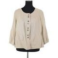 Gilet Gerard Darel Top en lin beige Grenoble