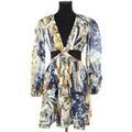 Robe courte Zimmermann Robe en lin multicolore