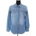 Chemise 7 for all Mankind Chemise en coton bleue Chemises sur Grenoble : Chemise 7 for all Mankind Chemise en coton bleue