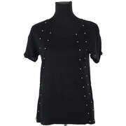 T-shirt Sandro T-shirt en lin noir