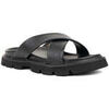 Claquettes Sergio Moretti black casual open slippers
