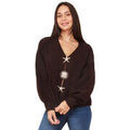 Gilets sur Grenoble : Gilet La Modeuse Gilets, cardigans pour femme - Marron fonc&eacute; - Marron
