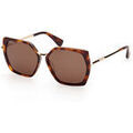 Lunettes sur Grenoble : Lunettes de soleil Max Mara MM0136 MILLER-5 Lunettes de soleil, Havana/Marron, 56 mm