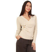Pull La Modeuse Tops, t-shirts pour femme - Beige -