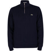 Pull Lacoste Sweat &agrave; col zipp&eacute; Bleu