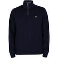 Pull Lacoste Sweat &agrave; col zipp&eacute; Bleu