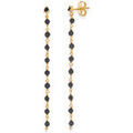 Boucles oreilles Orusbijoux Boucles D Oreilles Argent Dor&eacute; Pierres Naturelles Noir Dor&eacute; Grenoble